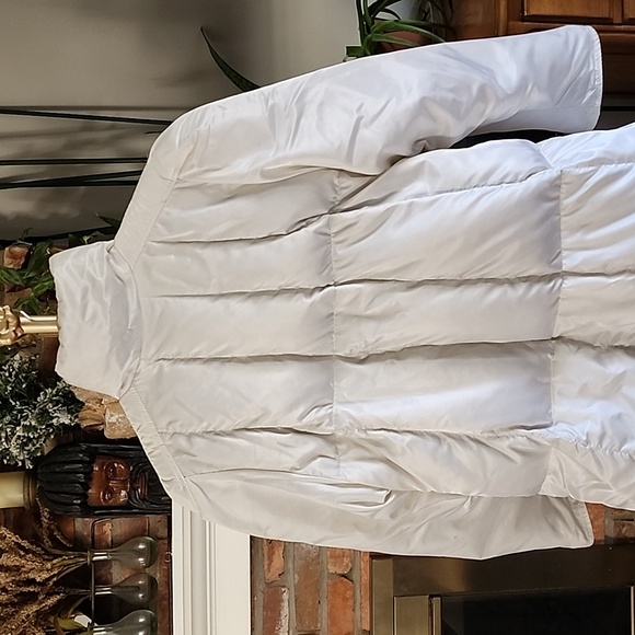 Vintage Bill Blass Womens Down Filled Full length Puffer Parka Coat White Sz 14 - Picture 8 of 15